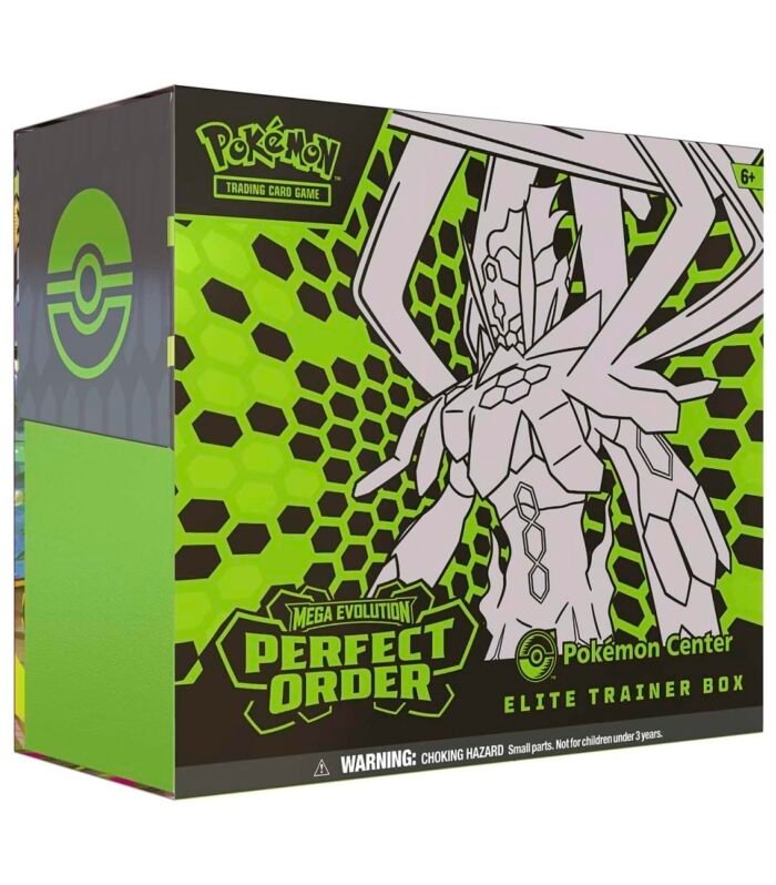 Pokémon TCG : Mega Evolution-Perfect Order Pokemon Center Elite Trainer Box | PO PKC ETB | Promo Tyrunt exclusive | 11 boosters