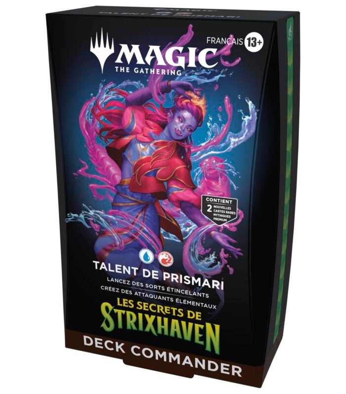 Deck Commander Magic: The Gathering Les Secrets de Strixhaven - Talent de Prismari (Version Française)