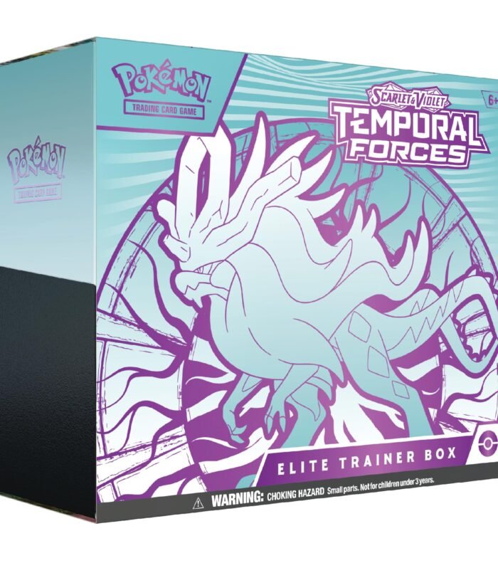 Pokémon TCG : Scarlet & Violet — Temporal Forces Elite Trainer Box – Walking Wake (1 Carte Full-Art Flutter Mane, 9 boosters et Accessoires Haut de Gamme)