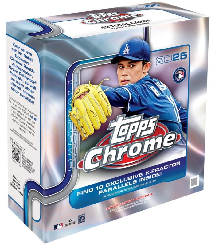 Baseball chromé Topps 2025 – scellé en Usine – Mega Box
